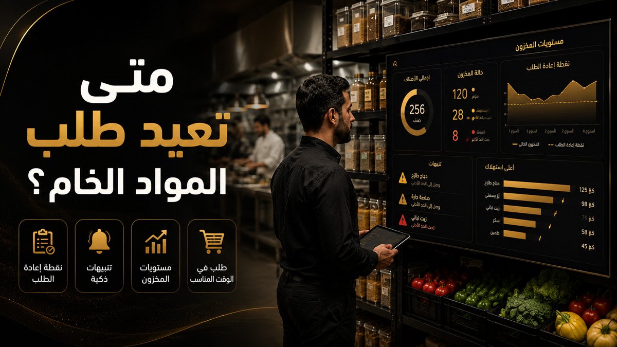 متى تعيد طلب المواد الخام؟