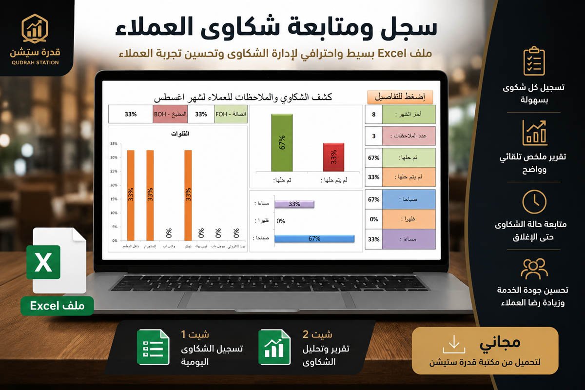 سجل ومتابعة شكاوى العملاء